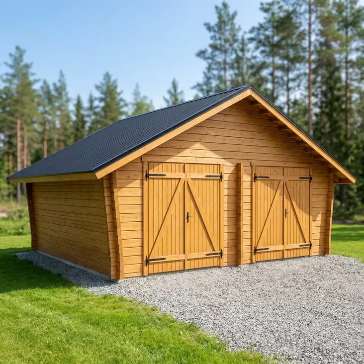 Timmerlada Umpi XXL Gårdsförråd 25m2 - Timmerlador - 41005024 - 1