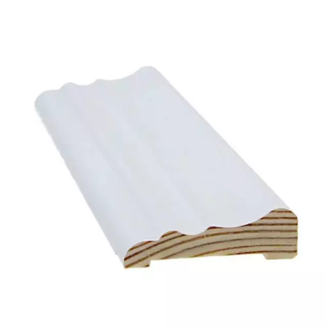 Täckslist Dekor 15x52x3300 Vit - Täcklister - 6418227003164 - 1