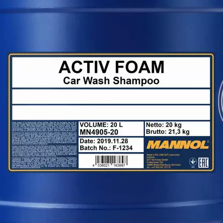 Biltvättmedel Mannol Actic Foam 20L - Bilkemikalier och CRC - 4905 - 2