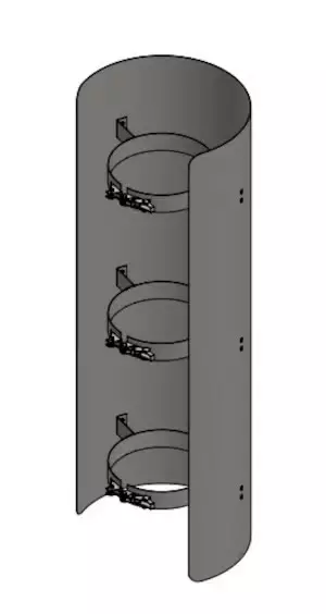 Jeremias Savuputken Suoja XL 750mm Ø115 - Savuputket ja Tarvikkeet - 4066701980825 - 1