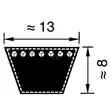 Kiilahihna A105 Optibelt 2667x13x8 - Voimansiirtohihnat ja Kiilahihnat - 8500A105 - 2