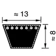 Kilrem A45 13x1143 Optibelt - Transmissionsremmar och Kilremmar - 8500A045 - 2