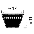 Kilrem B35 17x889 Optibelt - Transmissionsremmar och Kilremmar - 8500B035 - 2