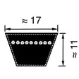 Kilrem B75 17x1900 Optibelt - Transmissionsremmar och Kilremmar - 8500B075 - 2