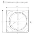 Fyrkantssil 197x197mm RST Vieser Classic - Golvbrunns lock - 6418685512925 - 2