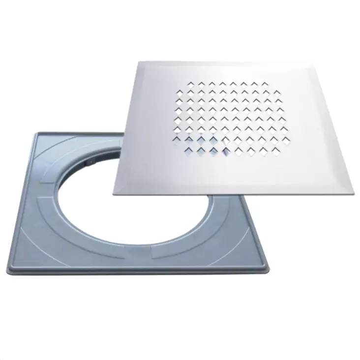 Golvvärmeskåp Design 197x197mm - Golvbrunns lock - 6430042836505 - 1