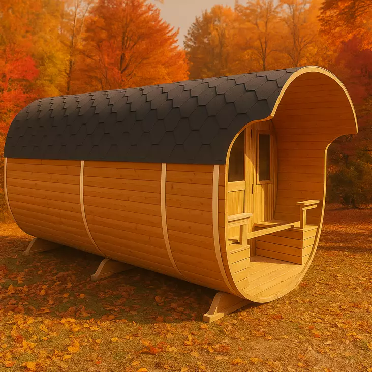 Tynnyrisauna Ovaali 240x396cm - Tynnyrisaunat ja Hirsisaunat - 11025035 - 1