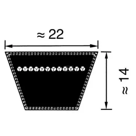 Kilrem C236 22x6000 Optibelt - Transmissionsremmar och Kilremmar - 8500C236 - 2
