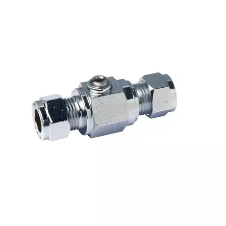 MINIKULVENTIL OPAL 15x12 DZR KROM - Krompläterade mässingsdelar - 6413820753256 - 1