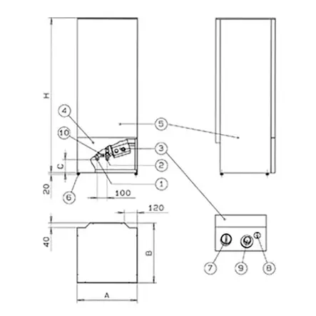 Varmvattenberedare Jäspi VLM-100S 3kW - Vattenvärmare - 6415852600706 - 2