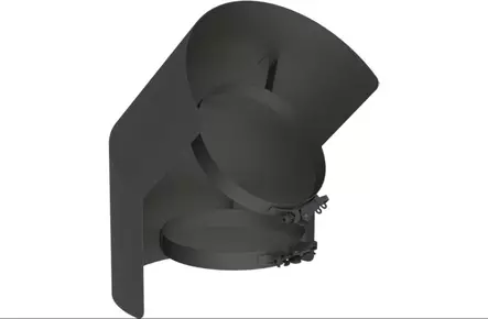 Jeremias Savuputken Suoja 45° Lyhyt Ø115 - Savuputket ja Tarvikkeet - 5900856644876 - 1
