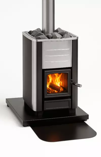 Kiukaan Suoja-Alusta 5L 600X600mm, Musta - Puukiukaan Lisävarusteet - 6430042835966 - 2