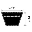Kilrem C236 22x6000 Optibelt - Transmissionsremmar och Kilremmar - 8500C236 - 2