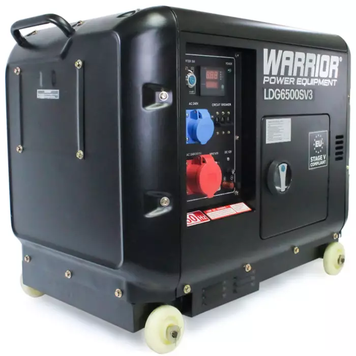 Warrior 5500W Dieselelverk 3-fas med ATS-port - Aggregat - 5060423985976 - 1