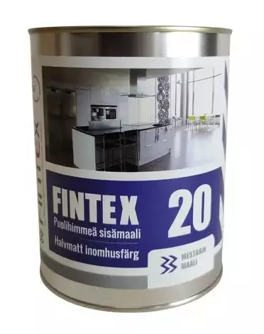 Fintex 20 Renoveringsfärg 0,9L Vit - Inredningsfärger - 6417529502016 - 1