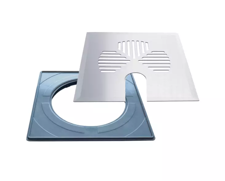 Golvrännans lock med standardinstallationsram - Golvbrunns lock - 6430042836666 - 1