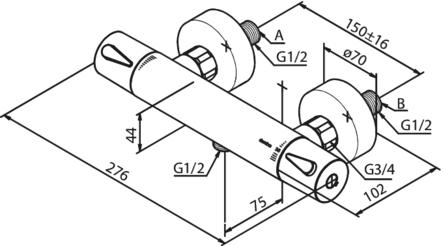 Damixa Silhouet Duschtermostat - Duschar och Termostater - 5708516854487 - 2