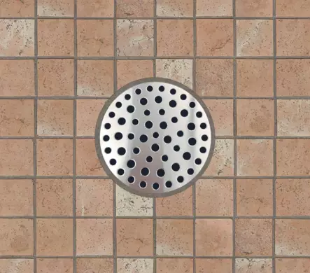 Golvvärmebrunnslock RST runt, 140mm - Golvbrunns lock - 6430042838127 - 2