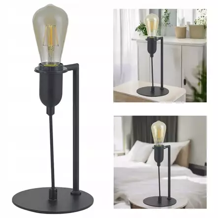 Bordslampa nicke svart - Bordsarmaturer - 8711297494947 - 2