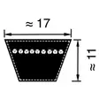 Kilrem B67 17x1700 Optibelt - Transmissionsremmar och Kilremmar - 8500B067 - 2