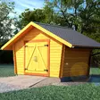 Hirsilato U6 Umpiseinä Pihavarasto 6,2m2 - Hirsiladot ja Pihaladot - 41005027 - 6
