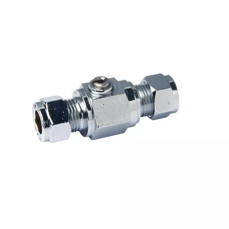 MINIKULVENTIL OPAL 12x10 DZR KROM - Krompläterade mässingsdelar - 6413820770437 - 1
