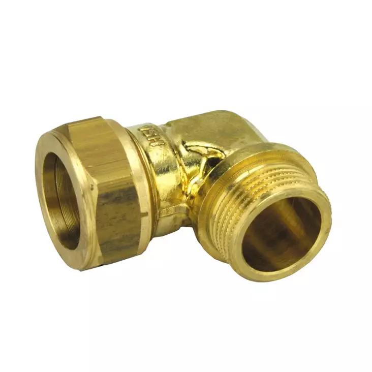 Puserrusliitin Ulkokierre 1/2x12 Kulma - Messinkikulmat - 6413820150567 - 2