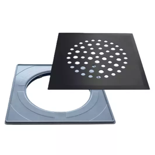 Golvrensbrunnslock med standardinstallationsram - Golvbrunns lock - 6430042836697 - 1