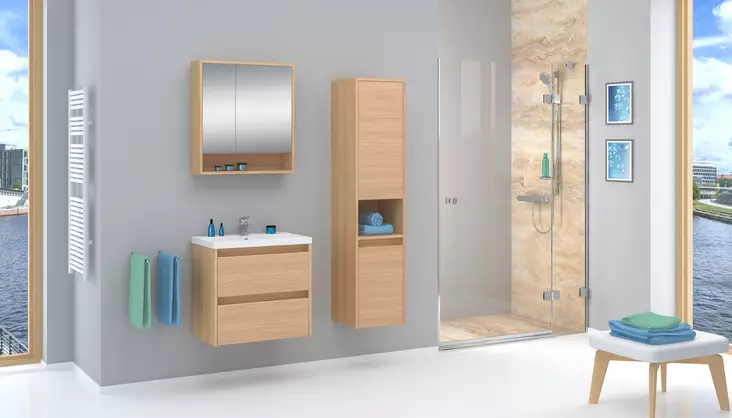 Kiba Aria 600 Ek Möbelset - Badrumsmöbler - 6429810290687 - 1