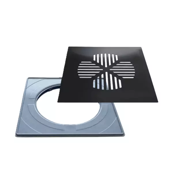 Golvrännkåpa med standardinstallationsram - Golvbrunns lock - 6430042836567 - 1