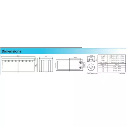 Batteri Brightsolar DC12-160Ah AGM - Solpaneler och Kablar - 6438014197968 - 2