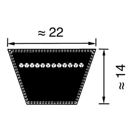 Kilrem C98 22x2500 Optibelt - Transmissionsremmar och Kilremmar - 8500C098 - 2