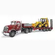 Bruder Mack Låglastare och JCB-Grävmaskin - Leksaksbilar och Tillbehör - 4001702028138 - 2