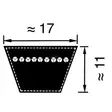 Kilrem B38 17x965 Optibelt - Transmissionsremmar och Kilremmar - 8500B038 - 2