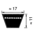 Kilrem B58 17x1473 Optibelt - Transmissionsremmar och Kilremmar - 8500B058 - 2