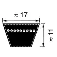 Kilrem B68 17x1725 Optibelt - Transmissionsremmar och Kilremmar - 8500B068 - 2