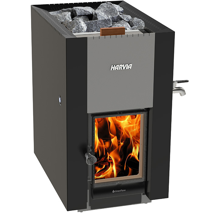 Harvia 22 GreenFlame ES Vedeldad Bastu-ugn - Vedaggregat - 6417659029988 - 1