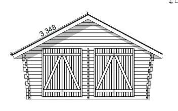 Timmerlada Umpi XL Gårdsförråd 20m2 - Timmerlador - 41005009 - 2
