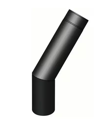 Jeremias Rökrörsböj 45° Lång - Skorstenar och tillbehör - 5900856982879 - 1