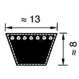 Kilrem A59 13x1500 Optibelt - Transmissionsremmar och Kilremmar - 8500A059 - 2