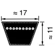 Kilrem B39 17x1000 Optibelt - Transmissionsremmar och Kilremmar - 8500B039 - 2