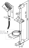 Damixa Silhouet Flex Duschset - Duschar och Termostater - 5708516854869 - 2