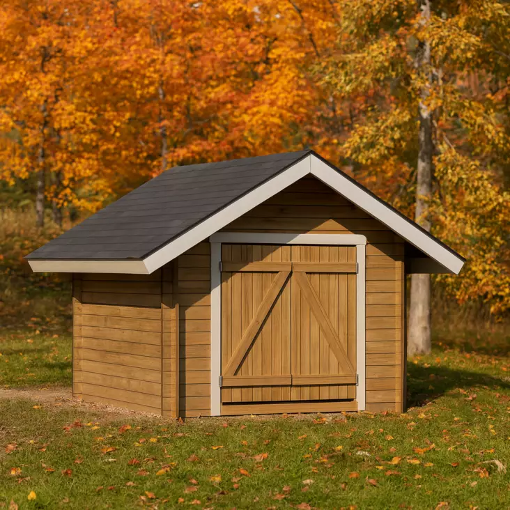 Timmerlada S6 Fasta Väggar Timmergarage 6m2 - Timmerlador - 4100529 - 1