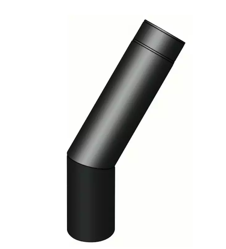 Jeremias Rökrörsböj 45° Lång - Skorstenar och tillbehör - 5900856982879 - 1