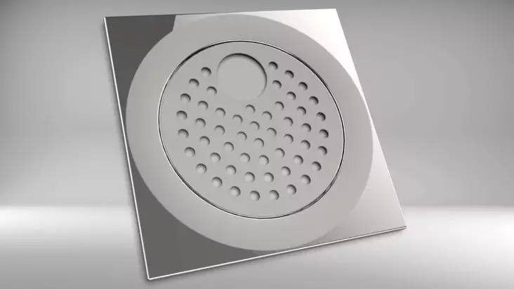 Golvränna-lock, RST-Ram, 197x197mm - Golvbrunns lock - 6430042836369 - 1