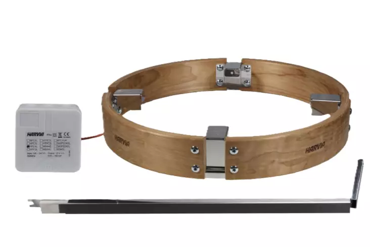 Suojakaide Harvia Cilindro, Valaistu - Sähkökiukaan Lisävarusteet - 6410082613519 - 1