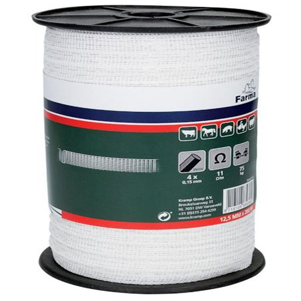 Stängselband Farma 125mm 200 M Vit - Stängseltråd - 704007FA - 1