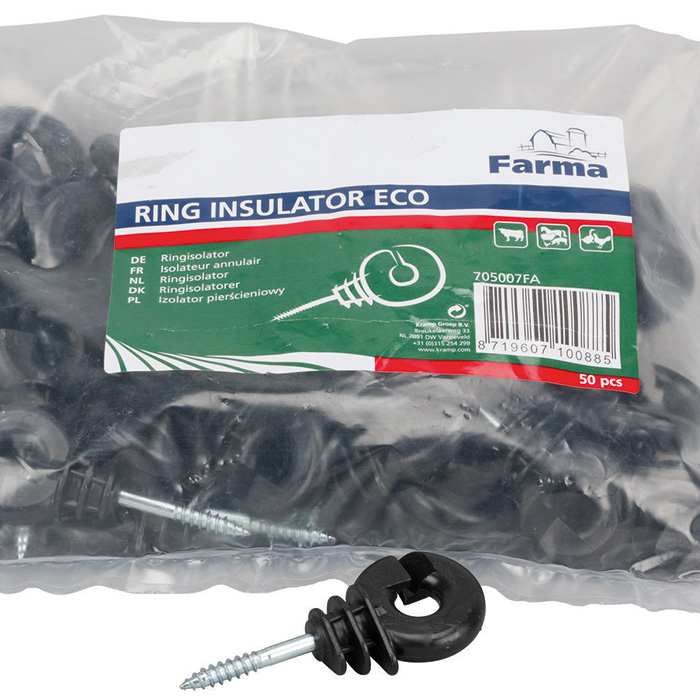 Ringisolator med Skruv 50st Farma - Sähköpaimeneristimet - 705007FA - 1