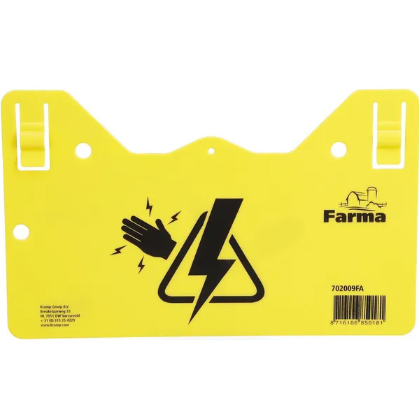 Varningsskylt för Elstängsel 260x150mm - Övriga stakettillbehör - 702009FA - 1