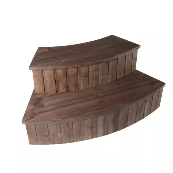 Pw-Spa Badtunna Trappa Bred Modell - Badtunnor och Utomhusspabad - PLS615B - 1
